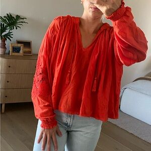 Free People flowy long sleeved top